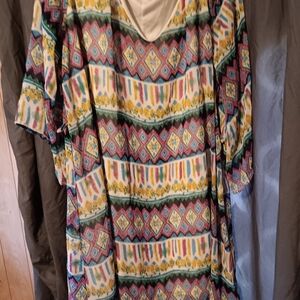 Auditions Multicolor Geometric Midi Dress